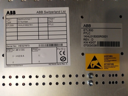 Van het de Controlesysteem van P7LC ABB de Chassisplc Vervangstukken 1KHL015000R0001