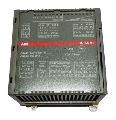 07AC91 GJR5252300R0101 ABB AC31 Analoog I/O-module 8AC 24VDC AC U/I 12bit+Sign