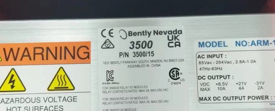 Bently Nevada 3500/15 106M1079-01 Stroomvoorziening Universele AC-stroomvoorziening