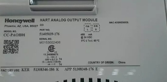 CC-PAOH01 Honeywell Hart analoge uitgangsmodule DCS-onderdelen PLC-module