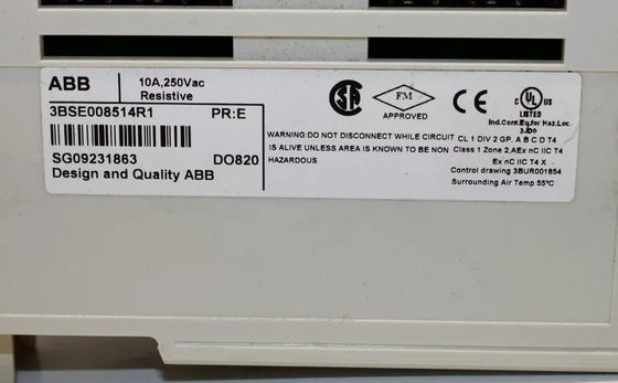 ABB DO820 3BSE008514R1 Digitale uitgangsmodule Relay 8 Channel PLC-module