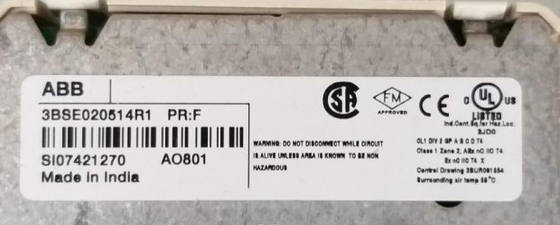 ABB AO801 3BSE020514R1 Analoog uitgangsmodule 8 kanalen