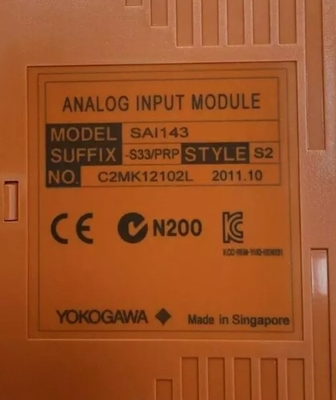 SAI143-S33 YOKOGAWA Analog Input I/O Module (Voor FIO) Veiligheidscontrole-eenheid En Veiligheidsknooppunt-eenheid