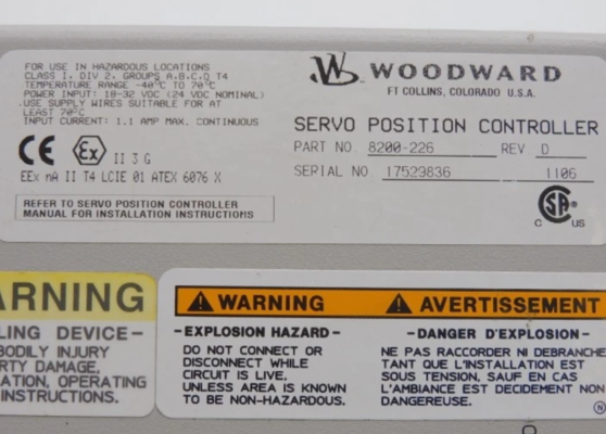 8200-226 Woodward Servo Position Controller