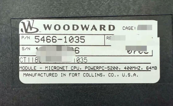 5466-1035 Woodward Micronet-CPU-module met meerdere communicatie-interfaces en een eenvoudige of redundante configuratie