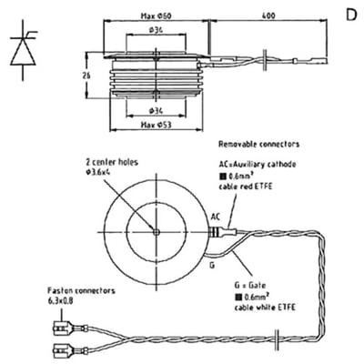 Thyristor van YST6-01 P8C ABB de Silicium Gecontroleerde Module ys150103-AC van Gelijkrichter Industriële Delen