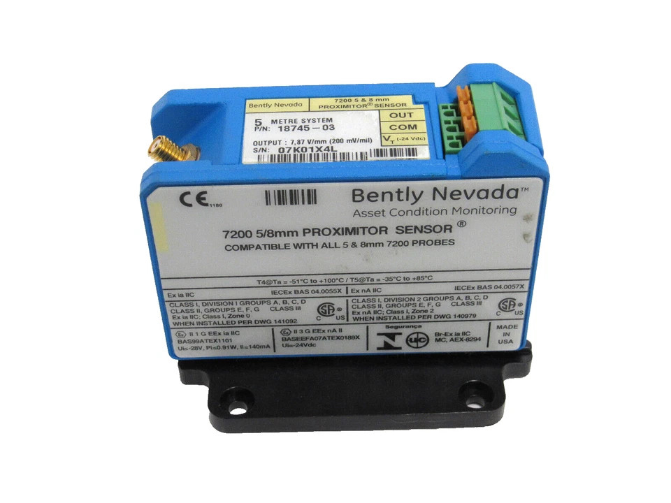 18745-03 Bently Nevada 7200 XL 5 en 8 MM Proximitor Sensor Systems