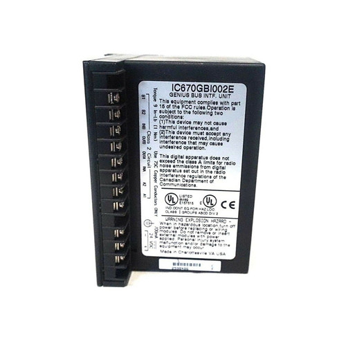 IC670GBI002 van het het Gebieds I/O Gebied van GE Fanuc GE van de de Controlebus de Interfaceeenheid General Electric
