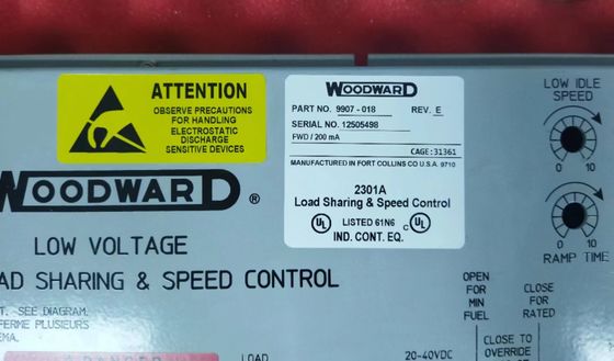 Woodward 9907-018 Forward Acting Speed Control 2301A Series